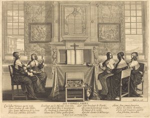 Le vergini sagge in preghiera da Abraham Bosse