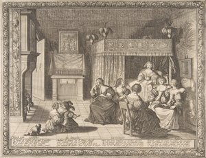 Visita alla nuova madre da Abraham Bosse