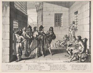 Visitare i prigionieri, 1635 da Abraham Bosse