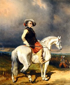 Cavaliere su un cavallo bianco da Abraham Cooper