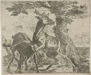 Cervi spaventati da Abraham Danielsz. Hondius