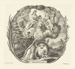 Allegoria sulla nascita di un bambino con Giunone e Abbondanza da Abraham Delfos
