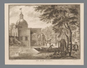 Gezicht op de Koepoort te Leiden De Koe Poort