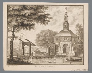 Vista della Zijlpoort a Leida (De Zyl Poort)