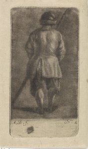 Uomo con bastone, visto di spalle da Abraham Delfos