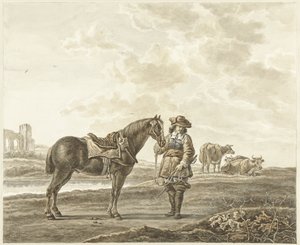 Cavaliere nel paesaggio da Abraham Delfos