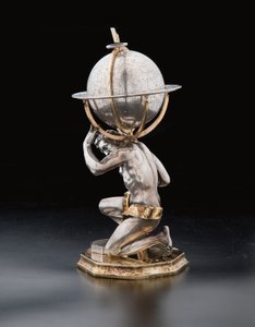 Due globi terrestri e celesti eccezionali, sostenuti da Ercole e Atlante, Augusta, 1697-99
