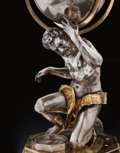 Due globi terrestri e celesti eccezionali, sostenuti da Ercole e Atlante, Augusta, 1697-99