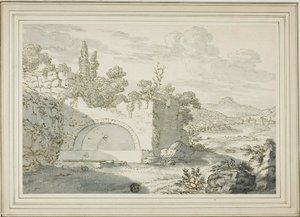Paesaggio con fontana da Abraham Genoels II