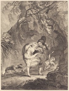 Il colpo di vento da Abraham Girardet after Antoine Lebel