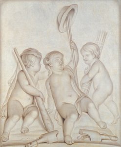 I tre cherubini, Putti con gli attributi di Ercole e Mercurio, 1767 da Abraham Hendrick van Beesten