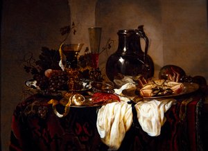Natura morta con brocca e crostacei da Abraham Hendricksz van Beyeren