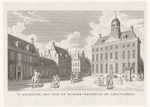 Municipio di Leeuwarden da Abraham Jacobsz. Hulk