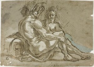 Il dio del fiume e una ninfa da Abraham Janssens