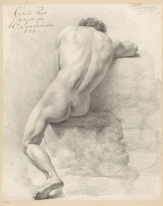 Nudo maschile seduto, visto di schiena (1° premio 1820) da Abraham Lion Zeelander