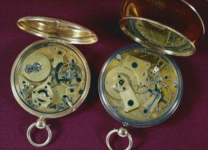Due orologi, realizzati a Parigi da Abraham Louis Breguet