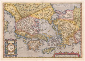 Carta della Grecia e della Turchia occidentale di Abraham Ortelius del 1584 da Abraham Ortelius