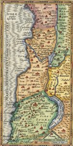 Dettaglio della mappa della Terra Santa di Abraham Ortelius del 1624 da Abraham Ortelius
