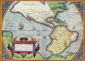 America, o il Nuovo Mondo: dal Theatrum Orbis Terrarum di Abraham Ortelius, 1570 da Abraham Ortelius