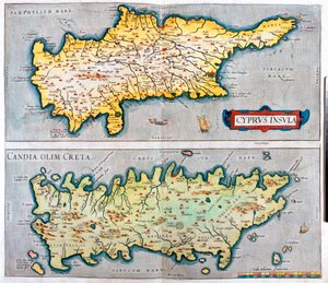 Cipro, Creta, Cipro, Grecia da Abraham Ortelius