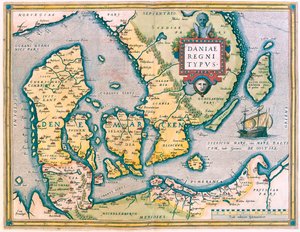 Danimarca, Svezia meridionale da Abraham Ortelius