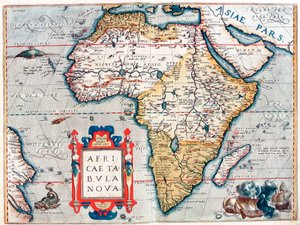 Descrizione del continente africano. Mappa geografica da 