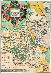 Franciae Orientalis: Monasteriensis Et Osnaburgensis Episcopatus Descriptio. Mappa geografica della Franconia in Germania da 
