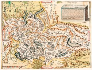 Helvetiae Descriptio Aegidio Tschudo Auct. Mappa geografica delle Alpi svizzere e francesi inclusi i laghi da 