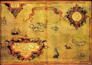 Mappa delle Azzorre da Abraham Ortelius
