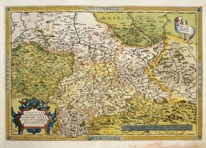 Mappa della Sassonia, dal Theatrum Orbis Terrarum di Abraham Ortelius da Abraham Ortelius