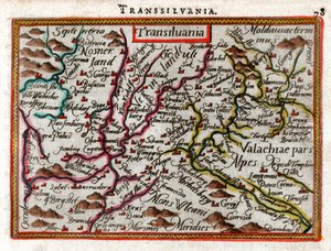 Mappa della Transilvania 1590 da Abraham Ortelius