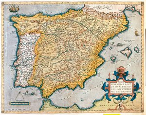 Spagna, Portogallo da Abraham Ortelius