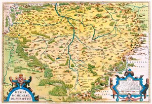 Repubblica Ceca occidentale, Germania (stati: Baviera, Sassonia) da Abraham Ortelius