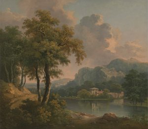 Paesaggio collinare boscoso da Abraham Pether