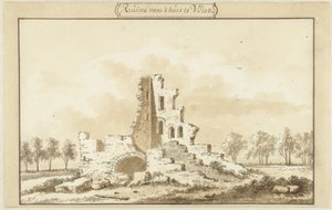 Rovina della casa a Vliet, nella Lopikkerwaard da Abraham Rademaker