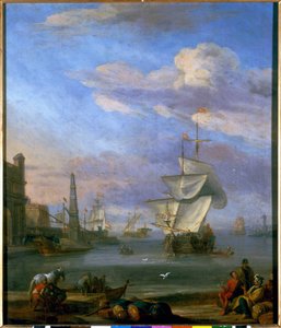 Un porto olandese da Abraham Storck