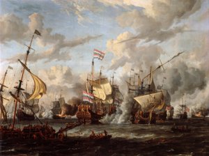 La battaglia navale di Texel da Abraham Storck