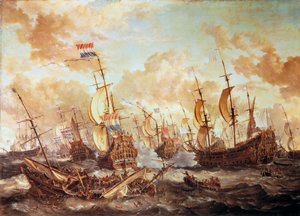 La battaglia dei quattro giorni da Abraham Storck