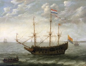 Una nave di Zeeland (Paesi Bassi) da Abraham Willaerts