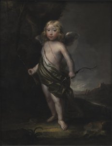 Ritratto di un nobile ragazzo in costume di Cupido