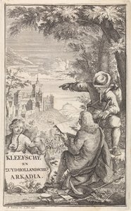 Viaggiatore disegna la città di Kleef da Abraham Zeeman