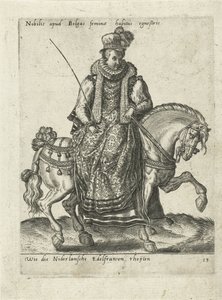 Nobile olandese a cavallo da Abraham de Bruyn (attributed to)