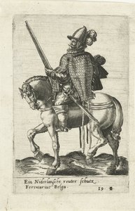 Cavaliere olandese con fucile da Abraham de Bruyn (attributed to)
