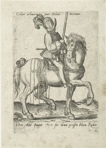Giovane cavaliere nobile tedesco che fa parte di un