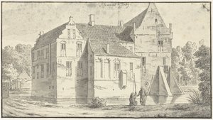 La casa di Rhaen in Overijssel, davanti due pescatori