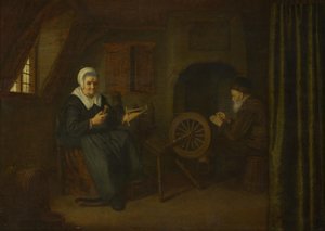 Tobi e Anna, c. 1657-1658 da Abraham de Pape