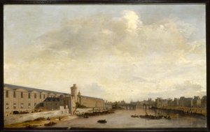 La Grande Galerie del Louvre, con la Porte Neuve e la Tour de Bois, circa 1640 da Abraham de Verwer