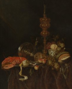 Natura morta con aragosta e frutta, probabilmente primi anni del 1650 da Abraham van Beyeren