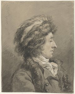 Uomo con cappello di pelliccia, profilo a destra da Abraham van Strij (I)