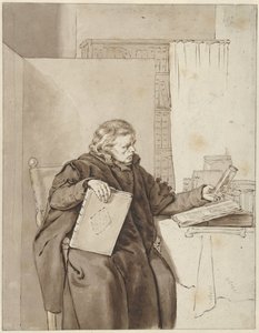 Ritratto di un vecchio in uno studio da Abraham van Strij (I)